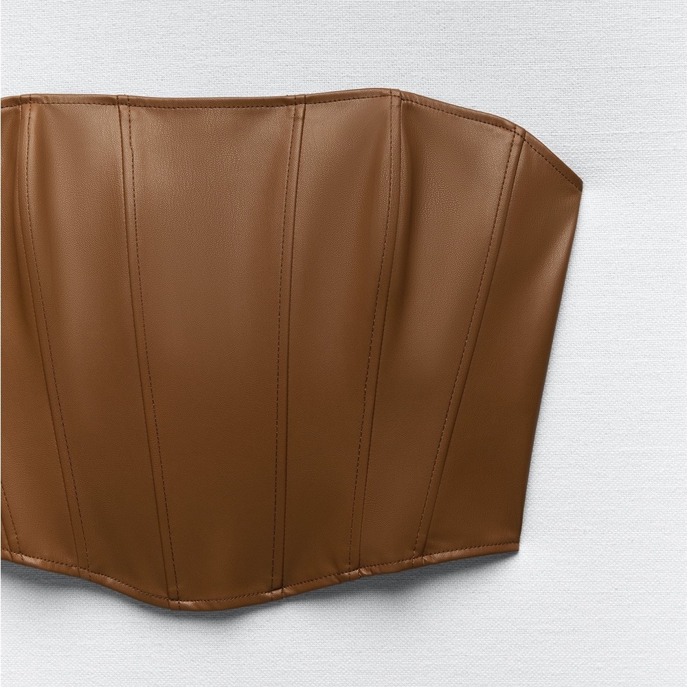 Zara pleather crop top